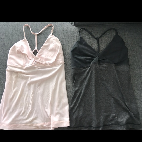 2 Lululemon workout tank tops with built-in bra support - Picture 1 of 4